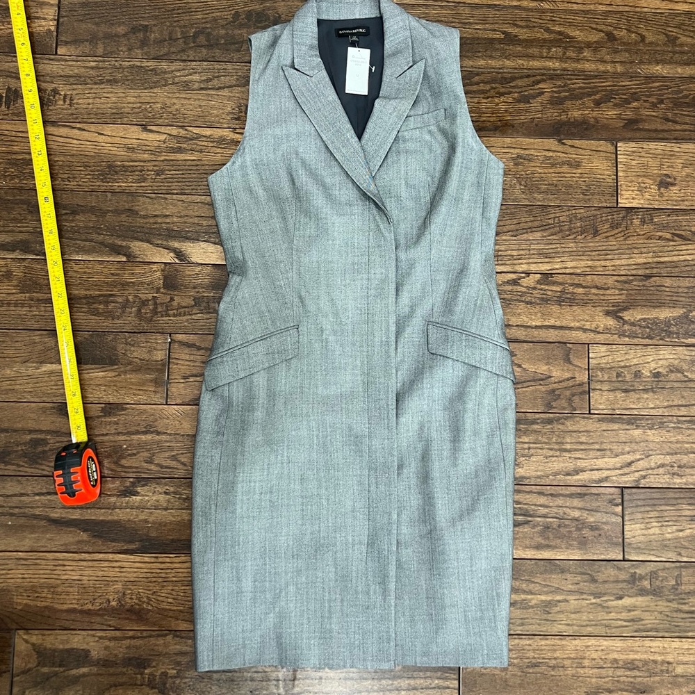 NWT Banana Republic Wool Dress for Success Grey NEW Size 12